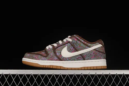All Categories Nk SB Dunk Series Nk SB Dunk Low Low-top Sneakers Pure Original Version Nk SB Dunk Low "Paisley" New Cashew Flower SB Smashed Backboard Fashion Casual Sneakers DH7534-200